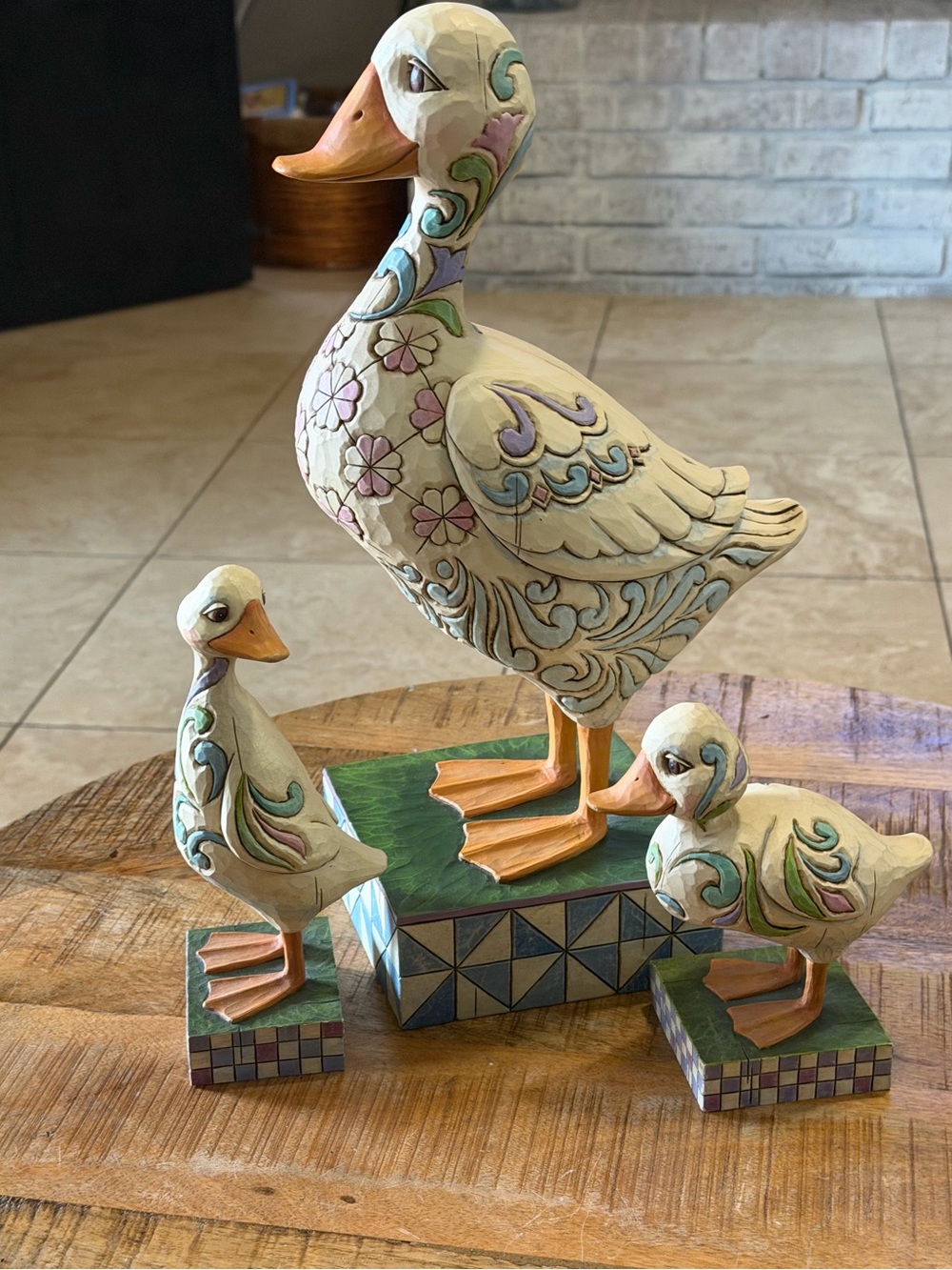 Jim Shore Heartwood Creek Duck Family Set 3 Garden Statues 4009751 2007 Vintage
